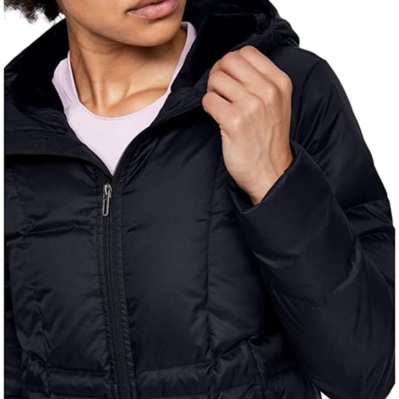 Under Armour Women's‎ 600 Down Hooded Jacket Medium Black 1342814 - Picture 2 of 11